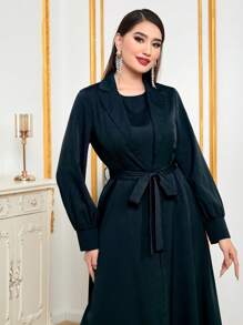 Al Najma 無袖連身褲及自綁長款浴袍 - 藏蓝色 - 查看 4