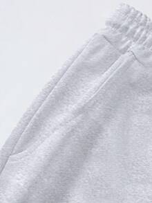 Manfinity Homme Loose Fit Men's 3pcs Letter Graphic Drawstring Waist Casual Sweatpants - Multicolor - View 5