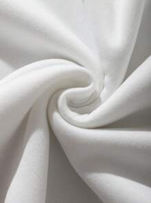 SHEIN LUNE 女款心型印花連帽運動衫 - 白色 - 查看 6