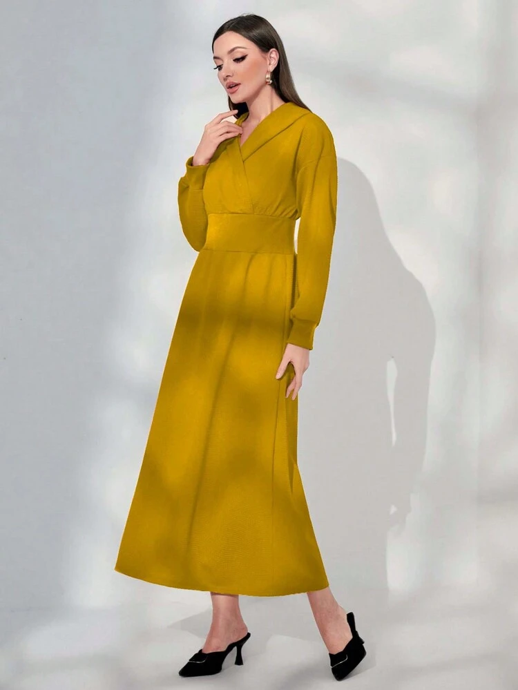 Women's Solid Colored Hoodie Dress Pullover Fall Outfit