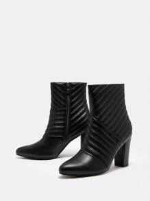 SheIn BIZ Của phụ nữ Tối giản Đúng mốt Giày cao gót Giày ống Ankle - màu đen - Xem 4