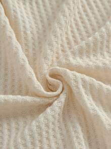 SHEIN Maternity Plus Drawstring Waist Shirt Dress - Apricot - View 8