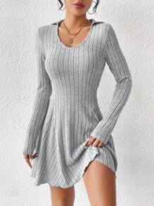 SHEIN Essnce Vestido - Gris - Ver 5