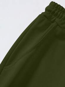 Manfinity EMRG Nam In Đồ họa Eo dây rút Quần Chạy bộ - xanh quân đội - Xem 6