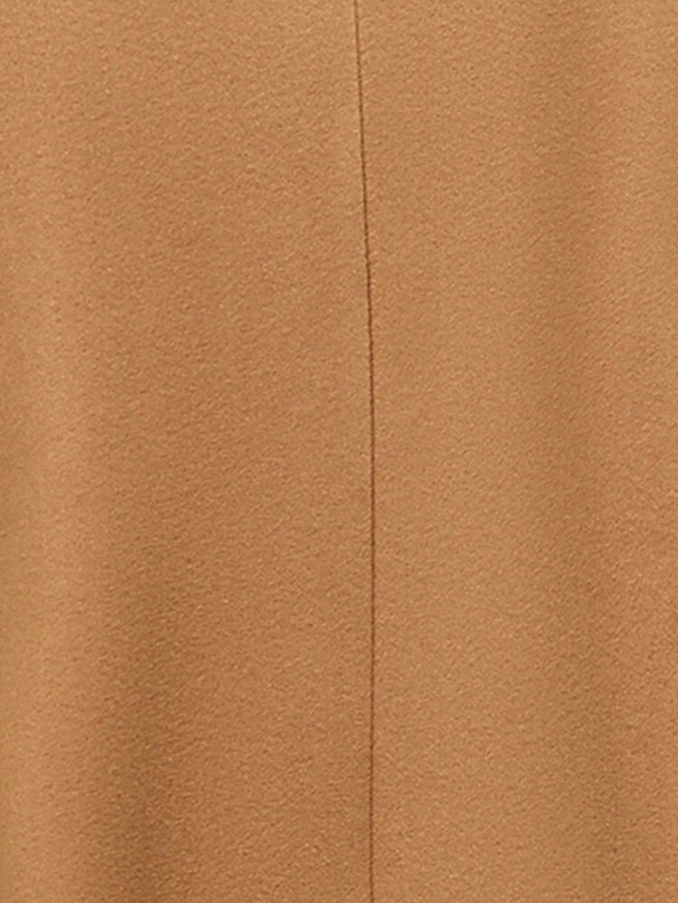 Lapel Neck Drop Shoulder Overcoat Fall Cloth For Women