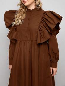 Mulvari 女裝大碼編織花朵蕾絲連衣裙