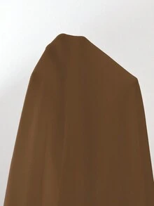 SHEIN Slayr 女款短袖t卹,印有角色和字母圖案 - 棕色 - 查看 3