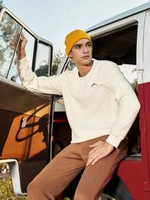 In My Nature 男士山峰印花戶外絨毛外套 - 白色 - 查看 4