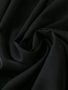 SHEIN LUNE Plus Size Embroidery Patchwork Dress - Black - View 4