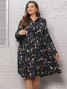 EMERY ROSE Plus Size Leopard Print Dress - Multicolor - View 4