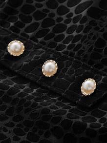 SHEINNeu Body de cuello cuadrado con diseño de botón