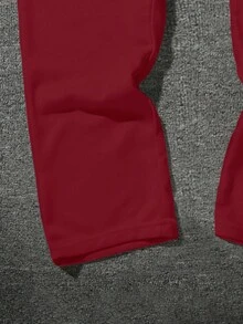 Manfinity LEGND Men's Loose Fit Graphic Print Joggers With Drawstring Waist - Burgundy - View 3