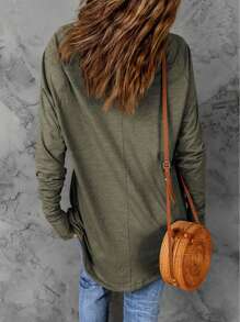 聖誕繽紛發光圖形瑞格蘭袖t恤