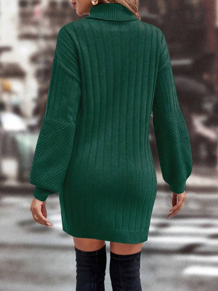Women's Lantern Sleeve Sweater Dress Fall Winter Cloth For Women
