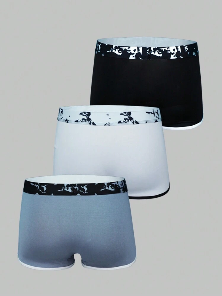 Calzoncillos Bóxer De Hombre Con Bordes En Contraste De Color (3 Piezas) - Multicolor - Añade 6