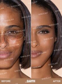 SHEGLAM Perfect Skin High Coverage Concealer-Earth 20 Shades Liquid Concealer Brush Moisturizing Weightless All-Day Hydrate Concealer Makeup Brand Beauty Makeup Face Paint Cosmetic For Women Girls Perfect For Winter Spring Ideal For Y2K Fancy Fashion Suitable For Birthday Gift Party Ready Best Color - Earth - View 2