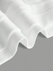 SHEIN Coolane 大碼人像圖案短款T恤 - 白色 - 查看 3