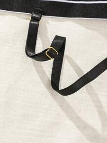 SHEIN Sujetador deportivo de talla grande sin alambre para mujer - Negro - Ver 4