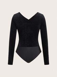 SHEINNeu Body de cuello cuadrado con diseño de botón