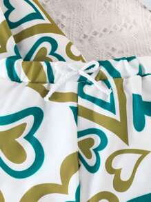 SHEIN Bé gái Đáng yêu Giải trí In Trái tim Hai chiếc Cho mùa xuân Và Mùa thu - Nhiều màu - Xem 3