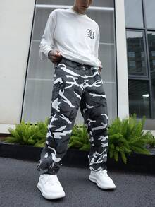 Manfinity EMRG Loose Fit Men's Camouflage Pattern Jeans - Multicolor - View 5