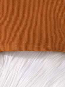 Baby Boys' High Neck Long Sleeve Knit Leisure Suit For Spring And Autumn - Brown - View 4