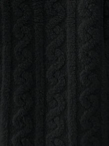 SHEIN LUNE Áo nỉ nữ tay dài, màu đen, dáng rộng, có mũ, thích hợp mặc mùa thu. - màu đen - Xem 6