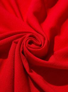 SHEIN Unity 彩色拼接裙配蝴蝶結肩帶和腰帶 - 紅色 - 查看 5