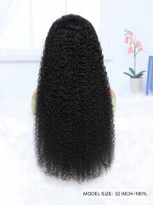 13x6 Kinky Curly Lace Front Wig 人髮,30-32吋透明髮網,180%髮量適用於自然色 - SNatural - 查看 5