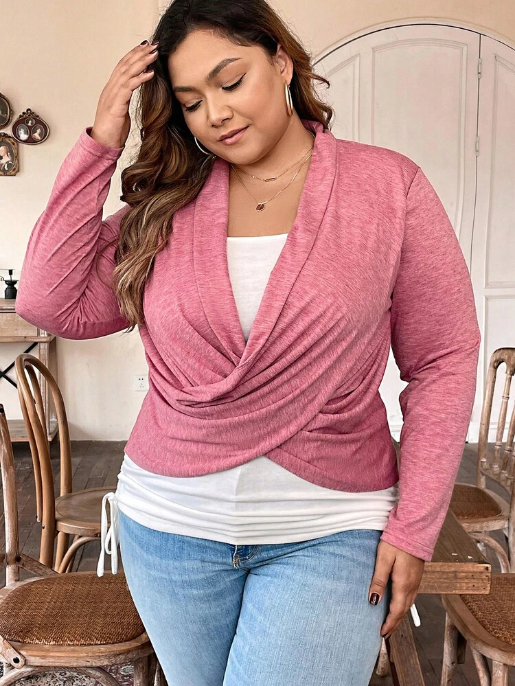 Women's Plus Size Pink T-shirt