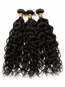4pcs 8-30inch Water Wave Natural Black Virgin Human Hair Bundles Hair Extensions Weave Bundles High Quality For Women