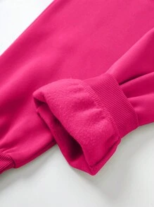 INAWLY 女性印花束口裝飾兩件套 - 玫紅色 - 查看 4