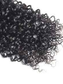 4pcs Kinky Curly Virgin Human Hair Bundles Hair Extensions Weave Bundles 8-30inch Top Quality for Women - Natural Black - View 5