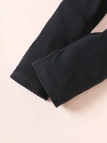 SHEIN 初學步女童休閒背心與豹紋t恤和打底褲3入套裝,適用於春、秋、冬季節 - 玫紅色 - 查看 6
