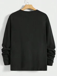 Manfinity RebelGame 男士針織休閒印花t卹 - 黑色 - 查看 2