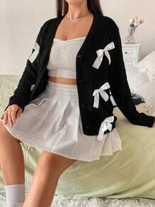 Flirla 大碼開衫 - 黑色 - 查看 5