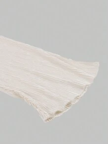 SHEIN Unity Của phụ nữ Bùng nổ Tay áo Textured Áo sơ mi - Màu vàng - Xem 3