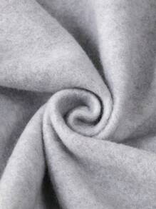 SHEIN LUNE Của phụ nữ Giáng sinh In Lông cừu Áo nỉ - Màu Xám nhạt - Xem 6