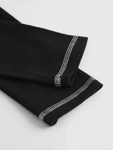 ROMWE Hippie 女星圖案插肩袖時尚t卹 - 灰色 - 查看 3