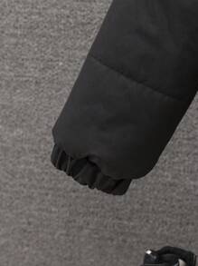 Boys' Casual 2 in 1 Hooded Warm Jacket For Fall/winter, Home And Outdoor - Black - View 4