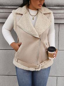 Calvaya Chaqueta Polar Con Cremallera Frontal Para Mujer Talla Grande - Multicolor - Ver 7