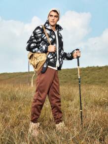 In My Nature In My Nature Men's All-over Printed Sherpa Jacket