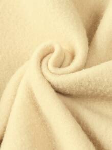 SHEIN EZwear Nai sừng tấm Giáng sinh In Lót nhiệt Áo nỉ - Màu be - Xem 7