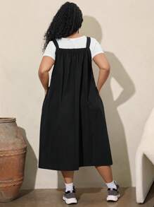 SHEIN CURVE+ 大尺碼女式吊帶連身裙