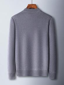 Men's Casual Sweater For Autumn - Light Grey - View 2