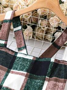 SHEIN LUNE 大尺碼女士格紋吊帶裙