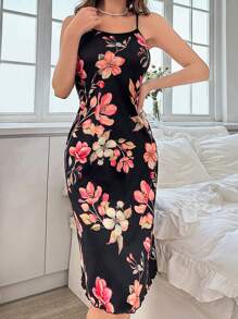 Floral Print Cami Nightdress - Multicolor - View 3