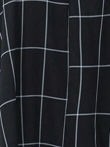 SHEIN Clasi 方格印花腰帶無袖連身裙,不含內搭t恤 - 彩色 - 查看 3