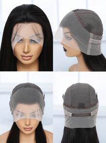 透明全網蝴蝶編直12-14英寸人髮預拔10a巴西拉美髮絲女士自然色假髮 - SNatural - 查看 5