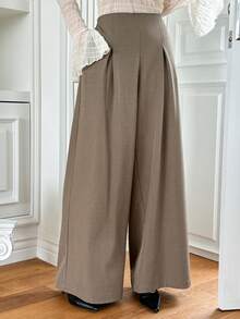 Dazy Star 女士寬褲 - 棕色 - 查看 4